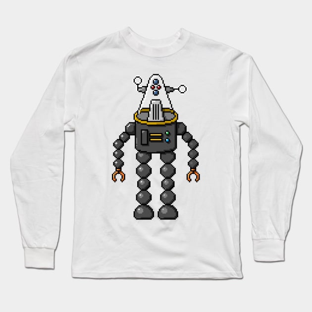 Pixel Robot 220 Long Sleeve T-Shirt by Vampireslug